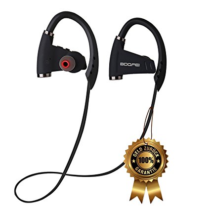 BDQFEI(TM) Bluetooth headphones 4.1 wireless earphones with MIC sport heavy bass stereo music headset noise cancelling neckband IPX5 sweatproof earphone