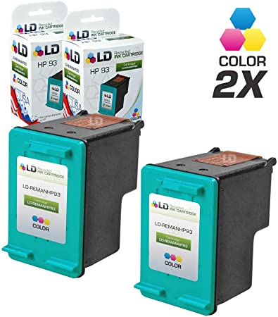 LD Remanufactured Ink Cartridge Replacement for HP 93 C9361WN (Color, 2-Pack)