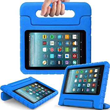 eTopxizu Tablet Case for All-New Amazon Fire 7 2017 - Light Weight Shock Proof Convertible Handle Kid-Proof Cover Kids Case for All-New Fire 7(7th Generation, 2017 Release), Blue