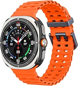 MoKo Sport Band Compatible with Samsung Galaxy Watch Ultra Band 47mm (2024) Women Men, Breathable Soft Silicone Waterproof Watch Strap Accessories for Samsung Watch Ultra Band