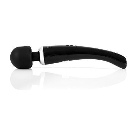 Alessandro Yarosi Cordless Curved Therapeutic Wand Massager | 8 Powerful Speeds & 20 Pulsating Patterns | For Muscle Aches & Sports Recovery | Rechargeable | Wireless & Travel Friendly - Black