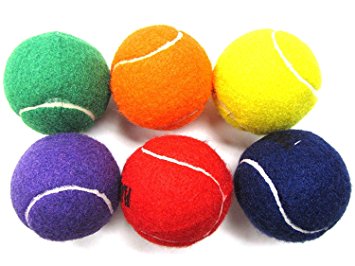 Voltare Color Tennis Ball Set - 6 PACK