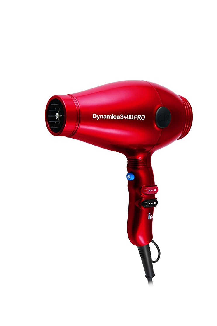 Diva Professional Styling Dynamica 3400 Pro Chromatix Hair Dryer, Cherry Red
