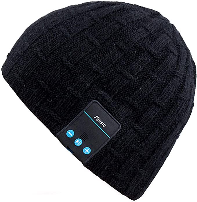 Mydeal Wireless Bluetooth Beanie Hat Music Knitted Cap with Headphone Headset Earphone Stereo Speakers and Mic Hands Free for Outdoor Sports Running Walking Jogging Skiing Snowboard