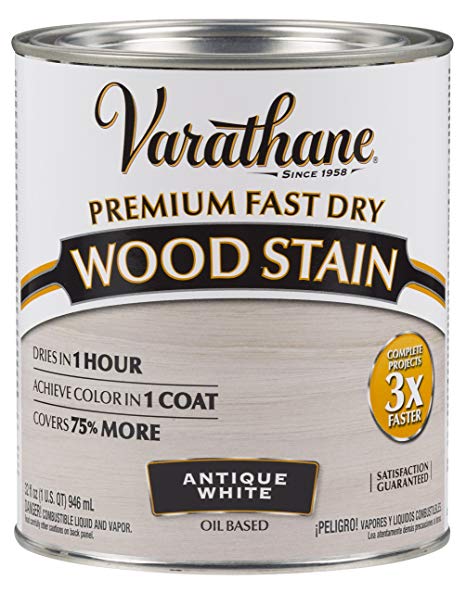 Varathane 297424 Premium Fast Dry Wood Stain, 32 oz, Antique White