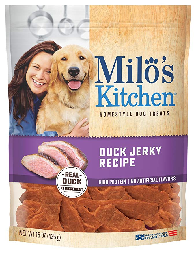 Milo'S Kitchen Duck Jerky Recipe Dog Treat, 15-Ounce