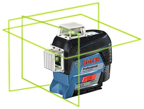 Bosch GLL3-330CG 360-Degree Green Beam Three-Plane Leveling and Alignment-Line Laser