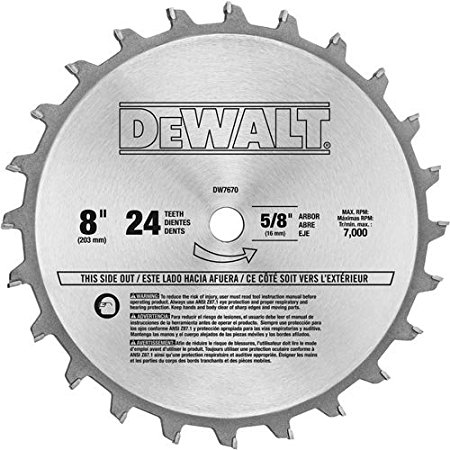 DEWALT DW7670 8-Inch 24-Tooth Stacked Dado Set