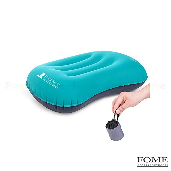 Inflating Pillow, FOME SPORTS|OUTDOORS Ultralight Portable Compact Camping Travel Inflating Pillow Comfortable for Hiking Backpacking One Year Warranty