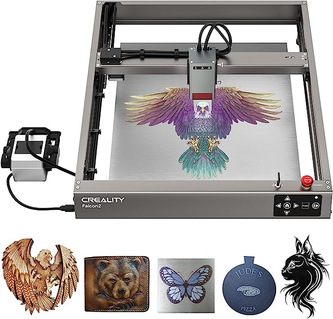 Creality Laser Engraver 22W Output, 120W High Power Laser Engraving Machine CNC, DIY Laser Cutter and Engraver Machine for Metal and Wood, Paper, Acrylic, Glass, Leather etc, 17" x 16"