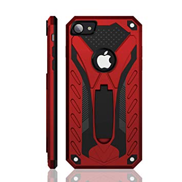 iPhone 7 / iPhone 8 Case, Military Grade 12ft. Drop Tested Protective Case Kickstand, Compatible Apple iPhone 7/iPhone 8 - Red