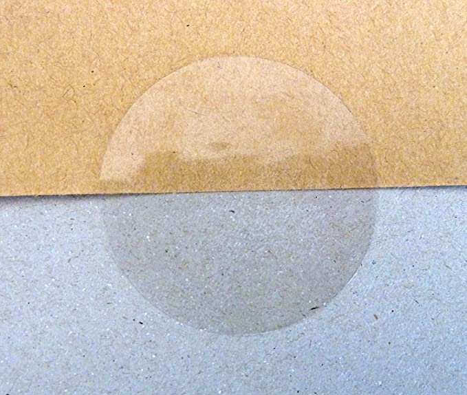 Minilabel 50mm Round Gloss Clear Transparent Seal Stickers (Pack of 50 Circular Labels)