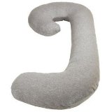 Snoogle Chic Jersey - Snoogle Replacement Cover with Zipper for Easy Use - Heather Gray