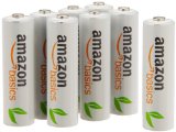 AmazonBasics AA Ni-MH Pre-Charged Rechargeable Batteries 8-Pack - 1000 Cycle Typical 2000mAh Minimum 1900mAh