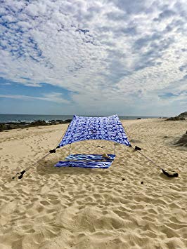 Neso Tents Beach Tent with Sand Anchor, Portable Canopy Sunshade - 7' x 7' - Patented Reinforced Corners