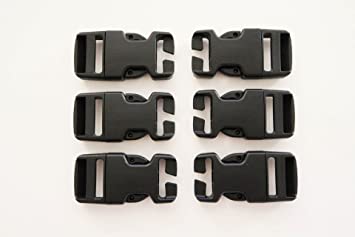 Military Replacement Molle Backpack Pack Quick Connect Snap Buckles 1" (Pack of 6)