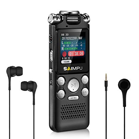 Voice Recorder-8GB Digital Voice Recorder for Lectures and Meetings,Voice Activated Recorder Sound Audio Recorder Dictaphone Tape Recorder Recording Device with MP3 Player