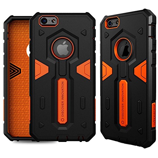 For Apple iPhone 6/6S 4.7" Case,Nillkin [Defender II][Drop Protection][Anti-Scratch][Armor Hybrid][Shockproof][Heavy Duty][Slim Fit][Dust Plug] For Apple iPhone 6/6S 4.7" Case- Orange