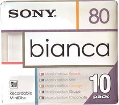 Sony Bianca Series MiniDisk 80 Min 10 Pack Recordable MD