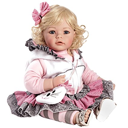 Adora Toddler The Cat's Meow 20" Girl Weighted Doll Gift Set for Children 6  Huggable Vinyl Cuddly Snuggle Soft Body Toy