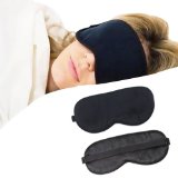 Bombex Luxury 100 Silk Travel Sleep Mask with Waterproof Carry Pouch and Earplugs Sleeping Mask Aid KitOne Size Fits AllBlack