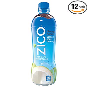 ZICO Chocolate Flavored Coconut Water Beverage, Gluten Free, 16.9 fl oz, 12 Pack