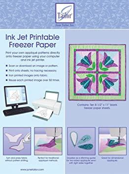 June Tailor 8-1/2-Inch by 11-Inch Ink Jet Printable Freezer Paper, 10-Pack (JT408)