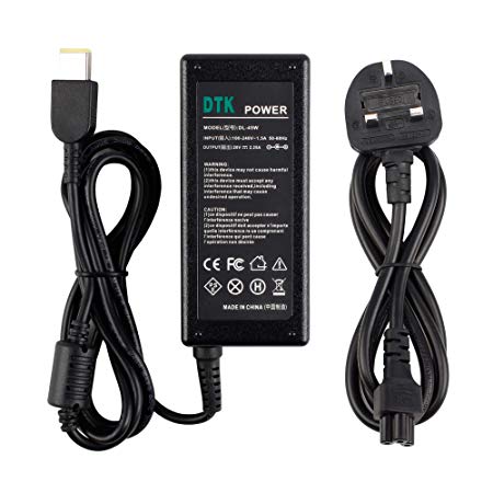 DTK 20V 2.25A 45W ADLX45NCC3A ADLX45NDC3A ADLX45NLC3A G50 Laptop Charger for LENOVO thinkpad Notebook Power Supply AC adapter, 3-prong(c5) Power cord,11mm*5.0mm