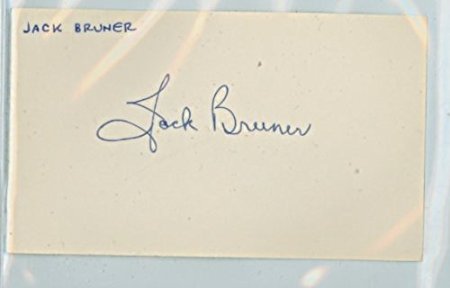 Jack Bruner AUTO 3x5 d.03 1949-50
