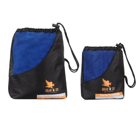 Grab N Go Outdoors Gotowel - Compact, Fast Drying, Super Absorbent Travel Towel That Feels As Soft As a Normal Towel! Microfiber Travel Towel Is Ideal for Camping, the Beach or the Gym.