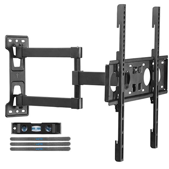 Suptek TV Mount Full Motion with Perfect Center Design for 23-55 Inch LED, LCD, OLED Flat Screen TV, TV Wall Mount Bracket with Articulating Arm up to VESA 400x400mm, 100 lbs(A3)