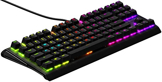 SteelSeries Apex M750 TKL, Compact Mechanical Gaming Keyboard, Tenkeyless, Per-Key RGB Illumination, 6 Macro Keys, UK QWERTY Layout