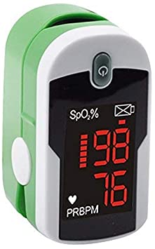 Concord Emerald Fingertip Pulse Oximeter with Reversible Display, Carrying Case and Lanyard