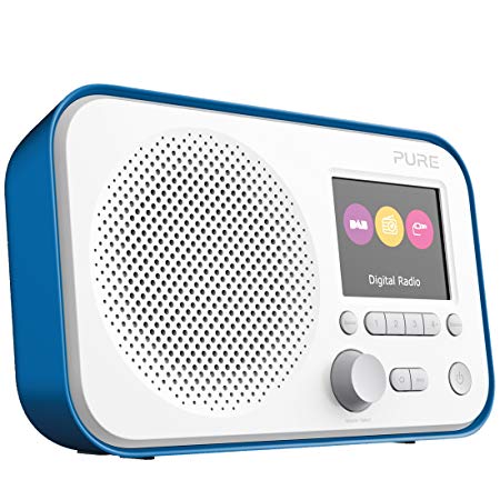 Pure Elan E3 Portable Digital DAB/DAB  and FM Radio with Alarm - Colour Screen - Battery / Mains Powered - Blue