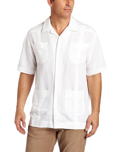 Cubavera Men's Short Sleeve Traditional Guayabera Shirt