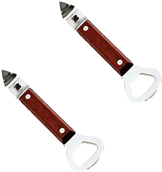 Norpro 400 Can Punch Bottle Opener, Brown (2 Pack)