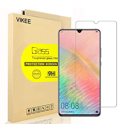 [2-Pack] Huawei Mate 20 X Screen Protector, VIKEE HD Clear Protector [Anti-Scratch] [Anti-Fingerprint] [No-Bubble] [Case-Friendly], 9H Hardness Tempered Glass Screen Film for Huawei Mate 20 X