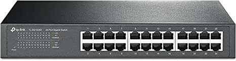 TP-Link 24-Port Gigabit Ethernet Switch, Rack-Mount/Desktop, Steel Case(TL-SG1024D)