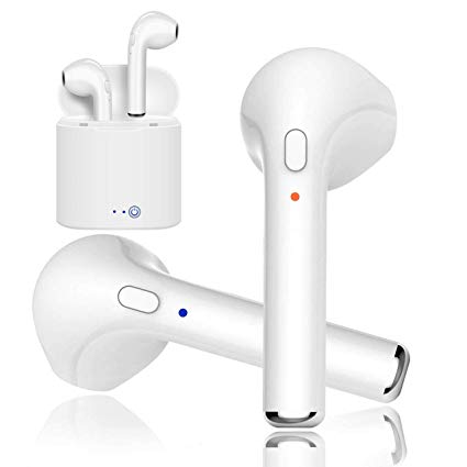 GEJIN Bluetooth Earbuds,Headphones Stereo in-Ear Earphones Hands Free Noise Cancelling for Phone X 8 8plus 7 7plus 6S Samsung Galaxy S7 S8 iOS Android Smart Phones.