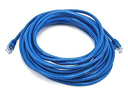 Monoprice 25FT 24AWG Cat6 550MHz UTP Ethernet Bare Copper Network Cable - Blue