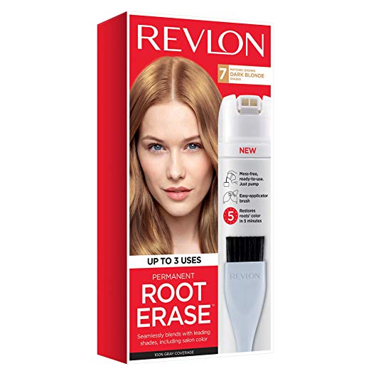 Revlon Root Erase Permanent Hair Color, Root Touchup Hair Dye, Dark Blonde, 3.2 Fluid Ounce