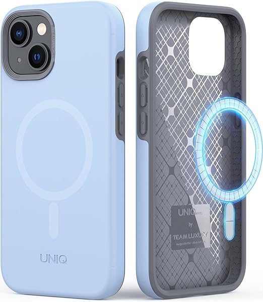 TEAM LUXURY for iPhone 14 Case/iPhone 13 Case, Compatible with MagSafe, [UNIQ Series] Shockproof Protective Magnetic Phone Case for iPhone 14/13 6.1 inch (Serenity/Magsafe, iPhone 13/14)
