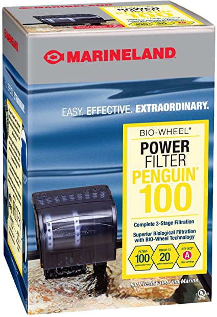 Marineland Penguin Power Filter, Up to 20-Gallon, 100 GPH