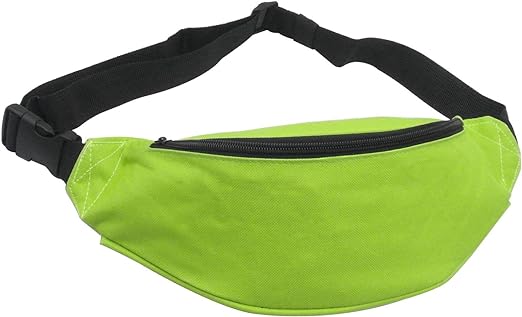 Unisex Men Women Fashion Sporty Multi-purpose 2-Zipper Waist Belt Bag Fanny Pack Adjustable Strap for Sport Hiking Traveling Passport Wallet