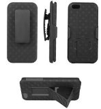 MoonaTM Shell Holster Combo Case for Apple iPhone 55S with Kick-Stand and Belt Clip Atampt Verizon T-Mobile and Sprint