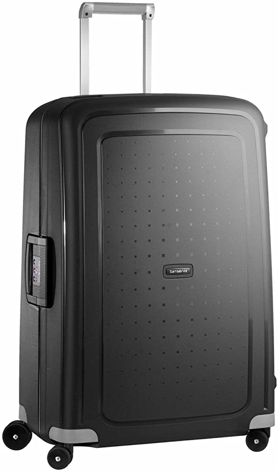 Samsonite S'Cure Hardside Luggage with Spinner Wheels, Black, Checked-Large 28-Inch