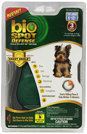 Bio Spot Defense Smart Shield Applicator Spot on Flea and Tick for Dogs