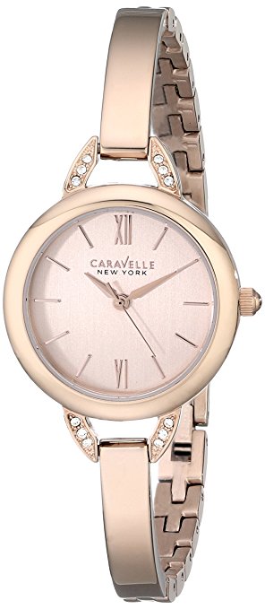 Caravelle New York Women's 44L133 Stainless Steel Swarovski Crystal-Accented Watch