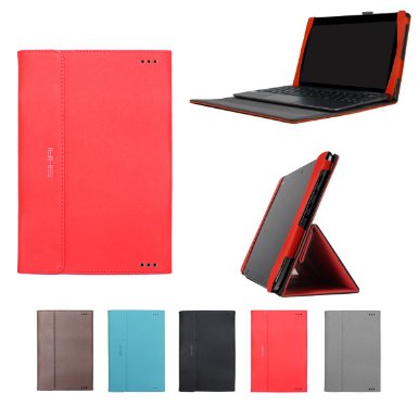 SIKAI® patent Asus transformer book T100HA keyboard cover Asus T100HA ASUS transformer book T100HA case magnetic smart case Asus T100HA case Leather flip case Power saving Asus T100 stand case(Red)