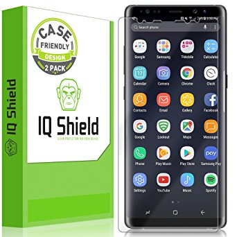 Galaxy Note 8 Screen Protector (2-Pack), IQ Shield LiQuidSkin Full Coverage Screen Protector for Galaxy Note 8 (Case Friendly, Version 2) HD Clear Anti-Bubble Film